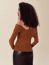 evolu Off Shoulder Ruched Detail Tee